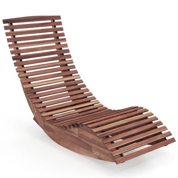 Ergonomiškas medinis supamas sodo-terasos gultas Premium (1vnt)